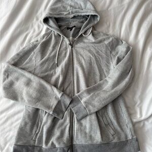 Banana Republic Men's Light Gray Zip-Up Sweater